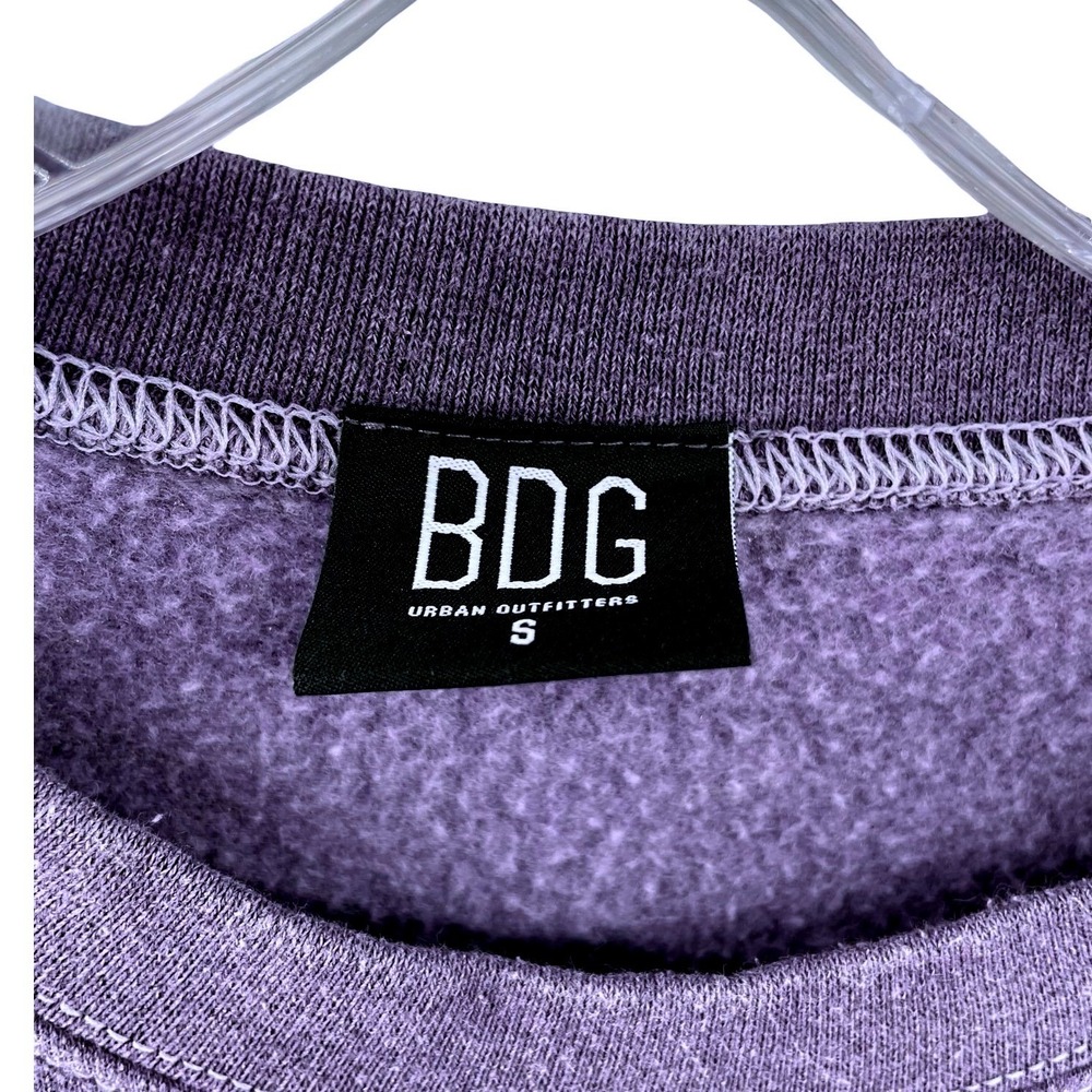 BDG Women's Sweatshirt Graphic Shinjuku Purple Cotton Blend Small - Picture 2 of 4